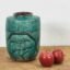 Turkooisgroene antieke decoratieve vaas (ca. 1820) #1 – Vazen, Ceramic (photo 9 of 9)