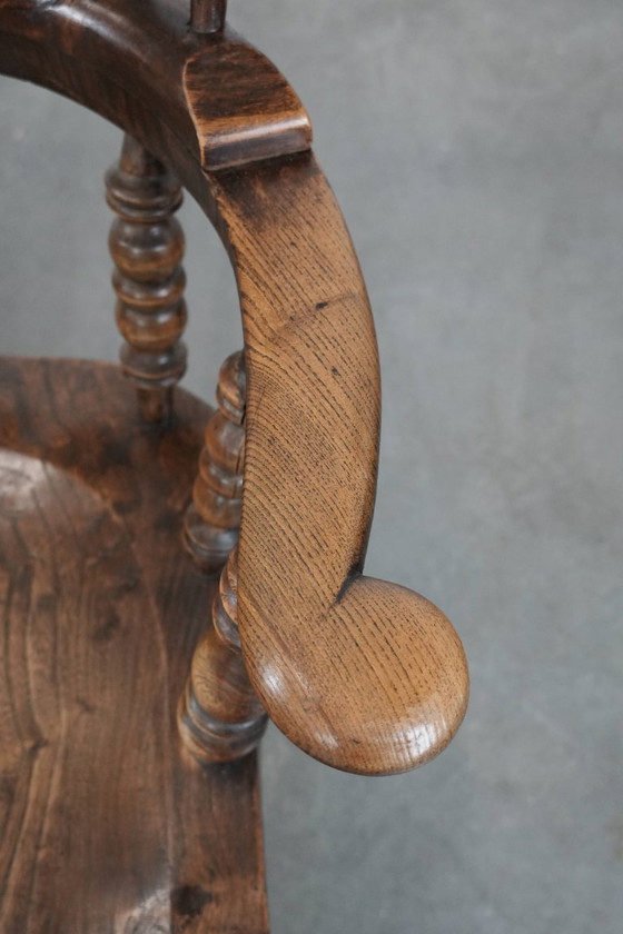 Image 1 of 2 sedie Windsor antiche inglesi con schienale alto del XVIII secolo