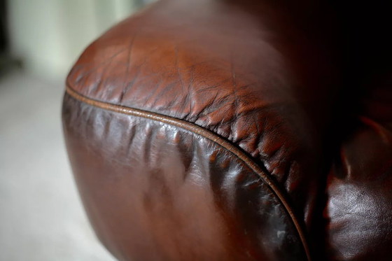 Image 1 of Leren fauteuil en salontafel