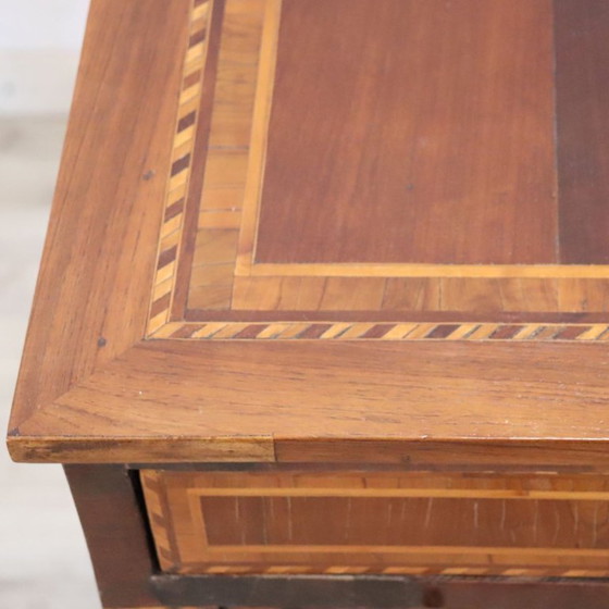 Image 1 of Antique Desk in Walnut inlaid, Italy Late 19th Century