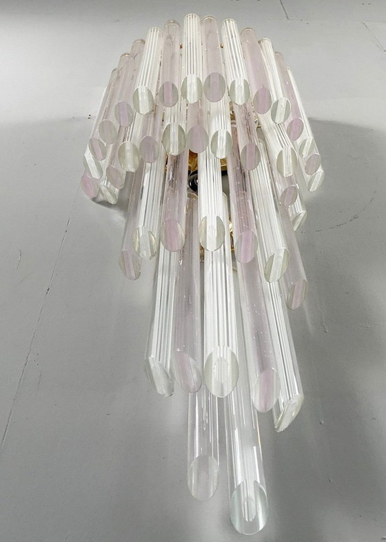 Image 1 of Lampada da parete/applique a cascata di metà secolo di Paulo Venini, vetro di Murano, Italia, anni '70