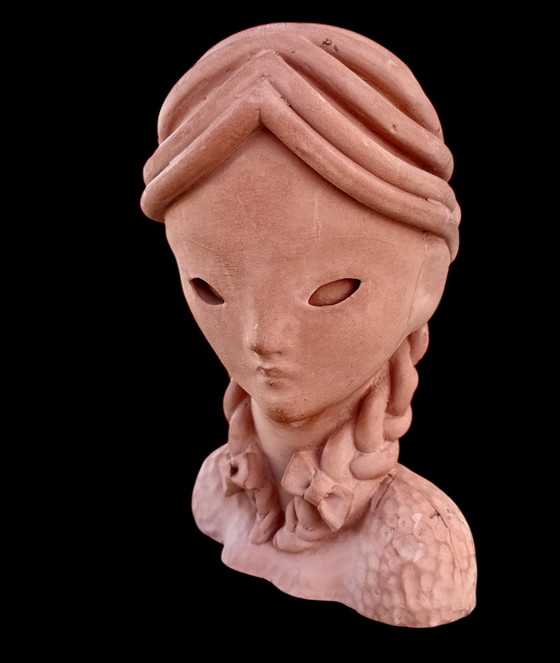 Image 1 of Statuetta in terracotta in piedi - Italia circa 1950 - Superba