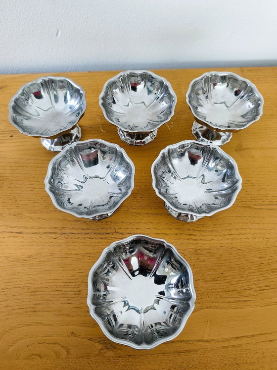 Image 1 of Set di 6 coppette per gelato in acciaio inox