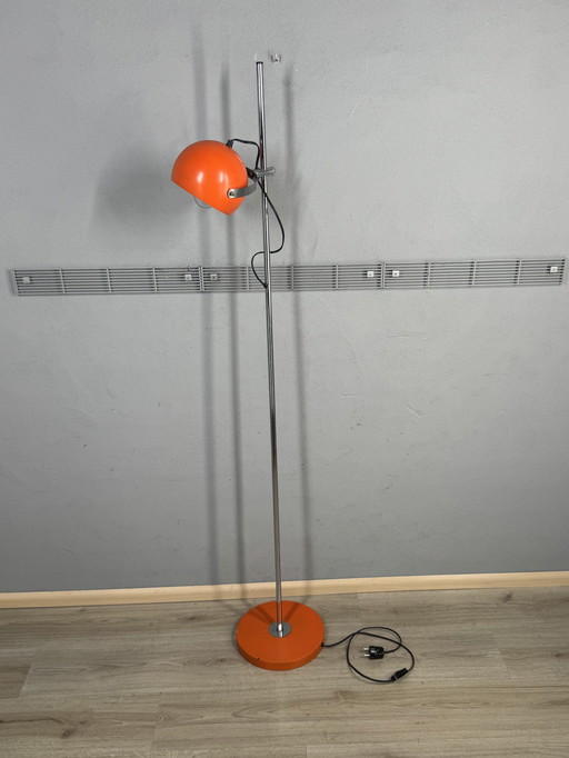 Vintage orange floor lamp in space age style