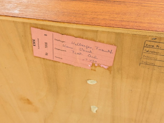 Image 1 of Tablero alto de teca con puerta corredera, años 60