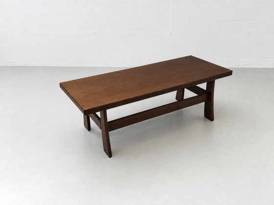 Scandinavian Vintage Coffee table in dark wood, 1970s (photo 4 of 15)