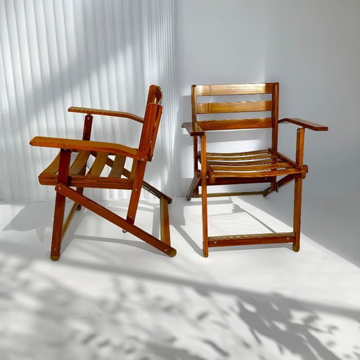 Coppia di sdraio vintage anni '70 di Reguitti
