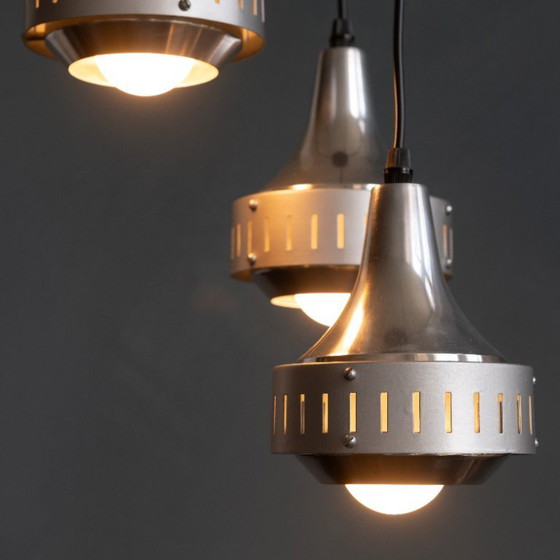 Image 1 of Lampada a sospensione vintage a cascata in argento di Lakro Amstelveen