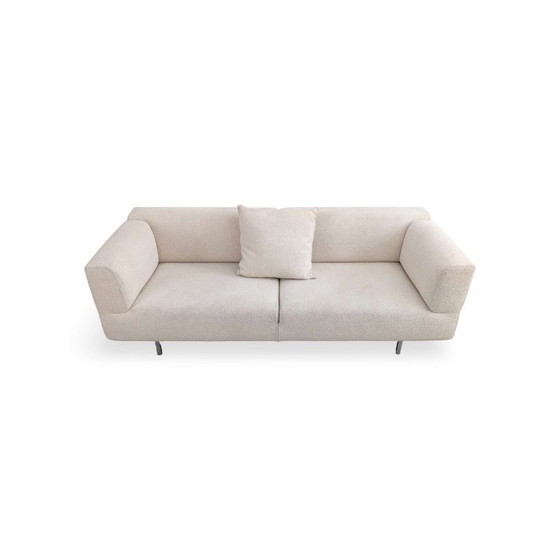 Original Cassina MET 250 Bouclé Sofa Piero Lissoni 2 seaters, Textile, Metal, Beige (photo 2 of 10)
