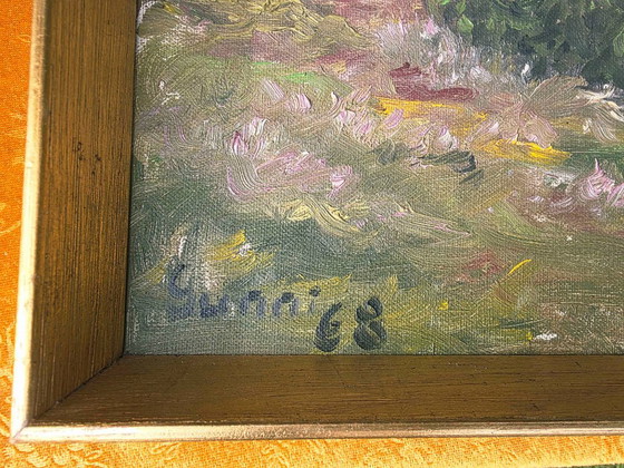 Dipinto a Olio Originale Mid-Century 1968, Firmato Gunnar – Dipinti e disegni, Tela (photo 9 of 9)