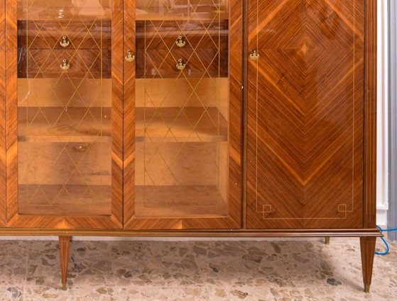 Libreria da Studio, Intarsi a Diamante, Stile Paolo Buffa, Italia 1950-60 – Librerie, Metallo (photo 7 of 16)