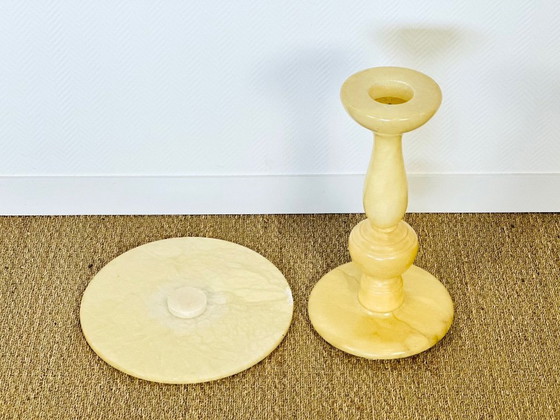 Image 1 of Tavolino vintage in onice naturale dal design scultoreo, 1960