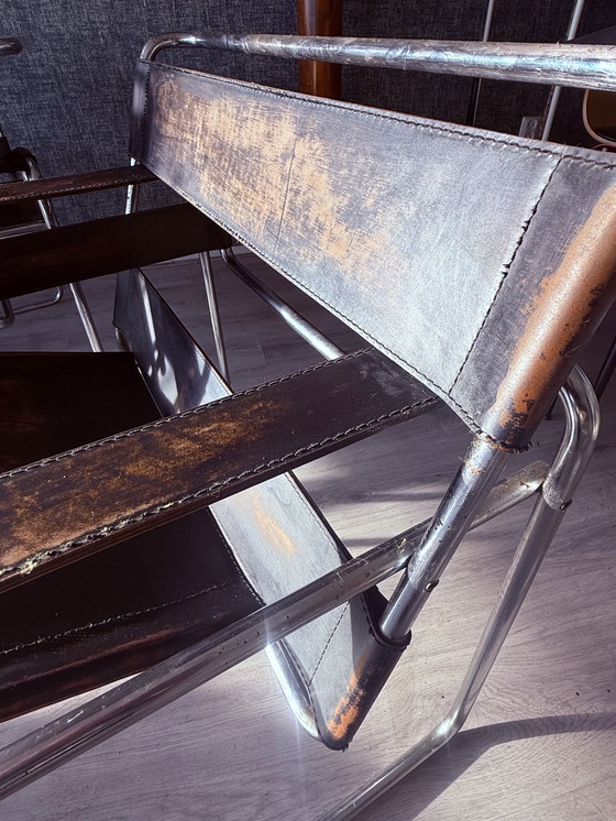 Image 1 of 2 vintage Gavina/Knoll Wassily Model B3 fauteuils, circa jaren 60