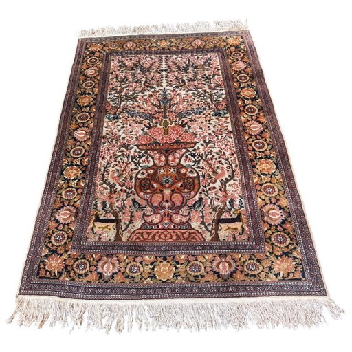 Persian rug silk 135x200cm hanging knotted rug