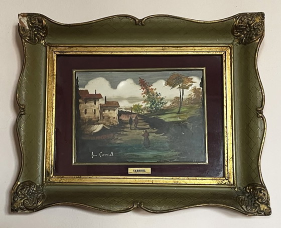 Image 1 of Öl auf Karton signiert Lucio Cargnel