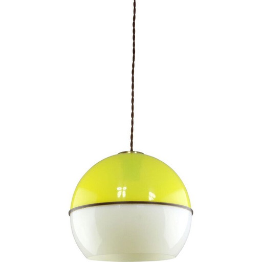 Vintage space-age plexiglass hanging lamp, 1970