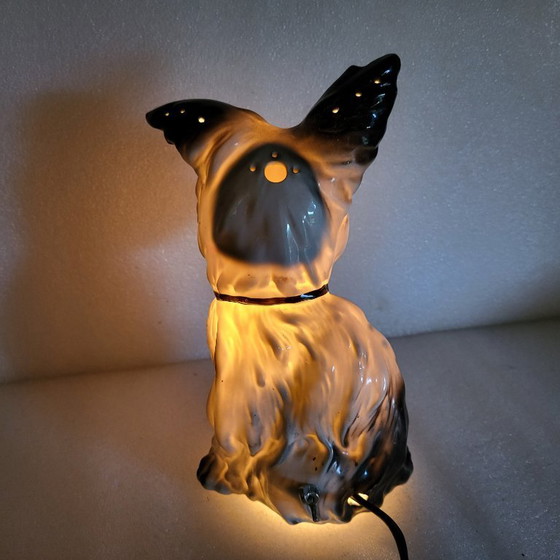 Image 1 of Vintage geglazuurde keramische tafellamp, in de vorm van een hond, Duitsland, 1960-1970