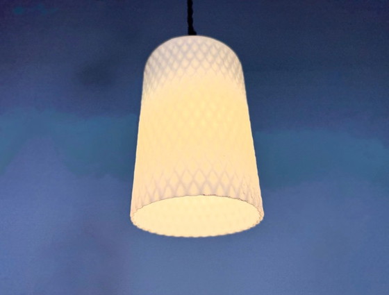 Image 1 of Vintage glazen plafondlamp, jaren 70