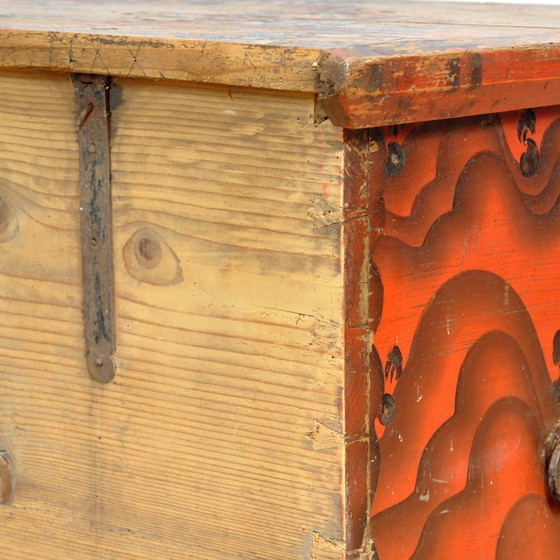 Image 1 of Folk Art Wedding Chest, Circa 1850