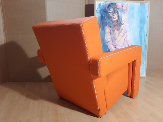 Image 1 of Cassina Utrecht 637 Nuovo mai usato in panno di lana Ruggine arancione (Serie 13L) Punto cavallo