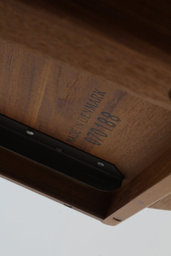 Image 1 of Vintage Danish round extendable dining table solid teak