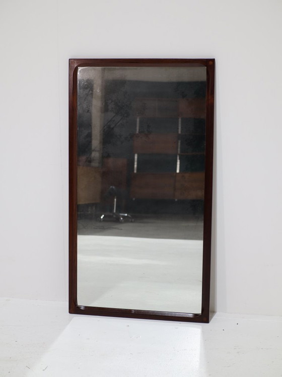 Grote Spiegel Aksel Kjersgaard Palissander Deens Vintage Jaren '60 - 2 – Glass, Wood (photo 6 of 9)