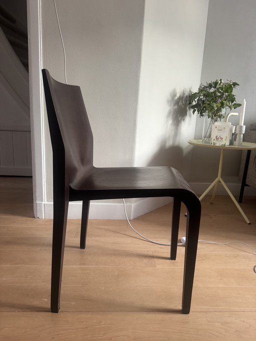 4x Alias ​​- Sillas de comedor Laleggera en nogal