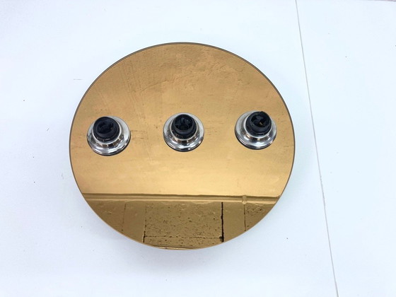 Image 1 of Fischer Leuchten wall lamp Ufo lamps made of mirror glass 70s 80s design