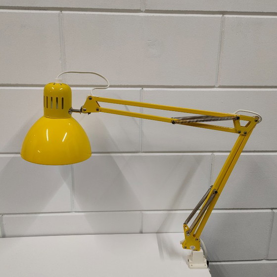 Lampada a Forbice Gialla Retrò Degli Anni '90, Ikea, Lampade da scrivania, Metallo, Plastica, Giallo, Retro (foto 3 di 12)