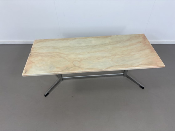 Image 1 of Vintage Marmeren Travertin Salontafel