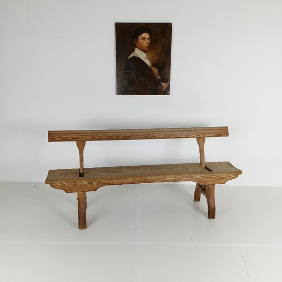 Victoriaanse korte antieke spoorwegbank van grenenhout – Bankjes, Wood (photo 8 of 10)