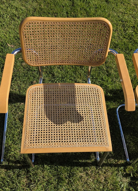 Image 1 of Six Cesca 64 chairs. Made in Italy. Webbing