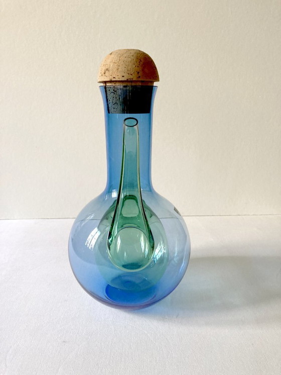 Image 1 of Kühlkaraffe mit Eisbehälter von Jan Johansson für Orrefors Schweden