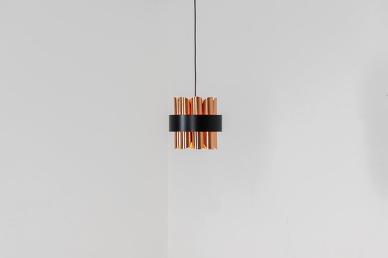 Image 1 of Copper pendant light by Werner Schou for Coronell (Denmark, 1970s).