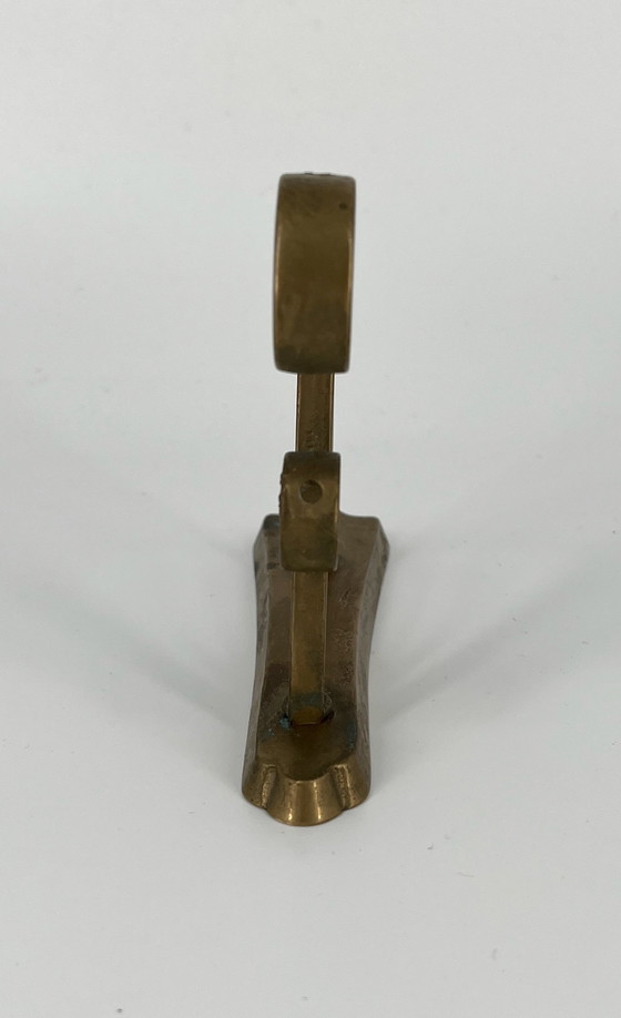 Image 1 of 2x Art Nouveau Art Déco Support de tringle à rideaux laiton bronze