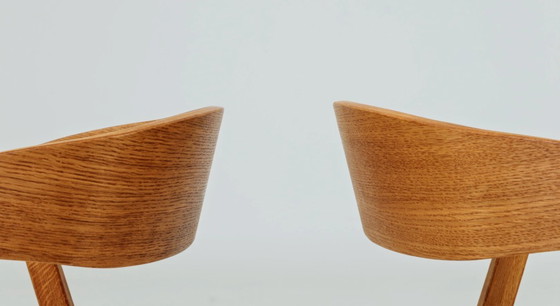 Image 1 of Sedia da ufficio in stile rustico in legno di quercia safari beige