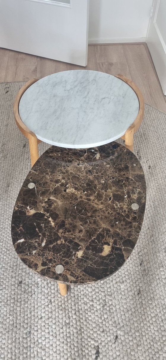 Image 1 of BOLIA tuk Bruine marmeren salontafel