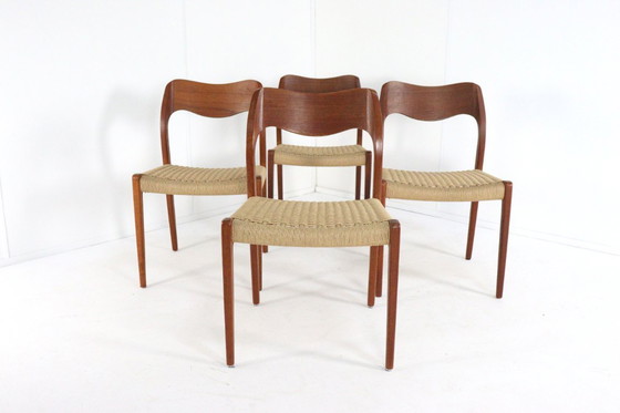 Image 1 of Set di 4 sedie Niels O Möller modello 71 vintage danese