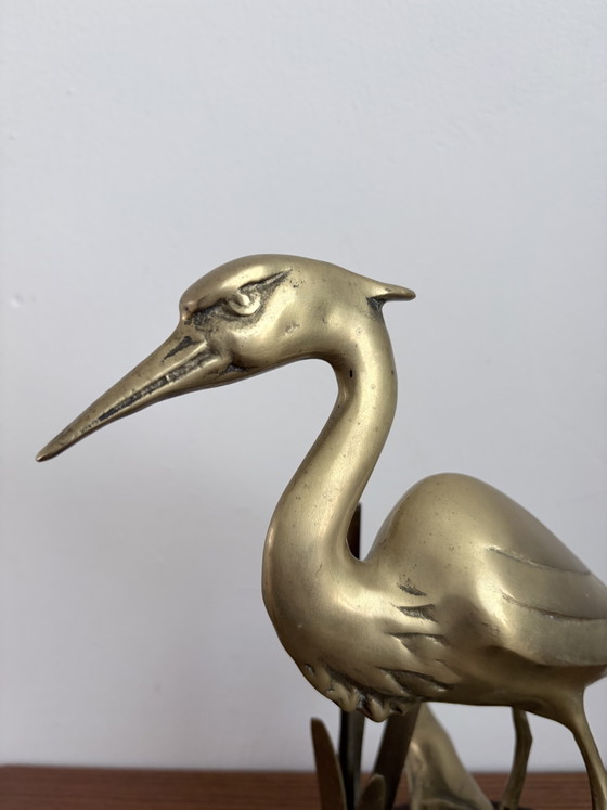 Messing reiger beeld – Decoratieve objecten, Brass (photo 4 of 11)