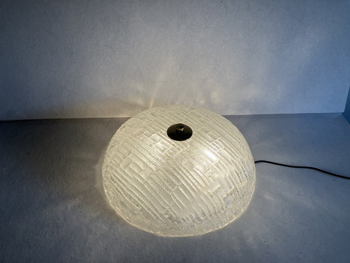 Fischer Leuchten vintage ice glass ceiling lamp or Ceiling light