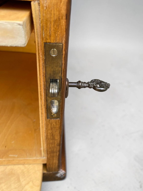 Seltener Luxus Mid-Century Cocktail Servierwagen 1950er – Exklusiver Dry Bar Schrank mit Vogelaugenahorn & (photo 12 of 19)