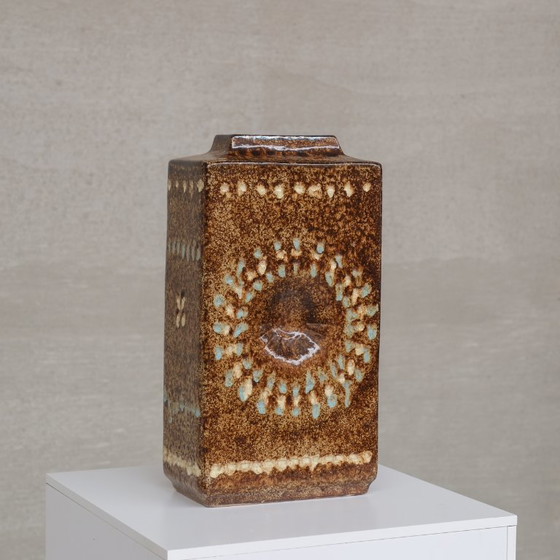 Image 1 of Paar Keramikurnen oder -vasen der Marke „Zsolnay“ aus der Mitte des 20. Jahrhunderts