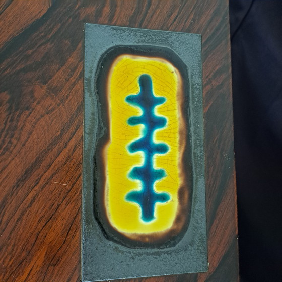 Image 1 of Tavolino da caffè Mid-Century Modern con intarsi in ceramica: un raro pezzo di design degli anni '60 e '70