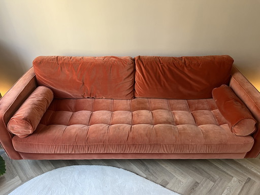 Made 3-Seater Sofa Velvet Orange