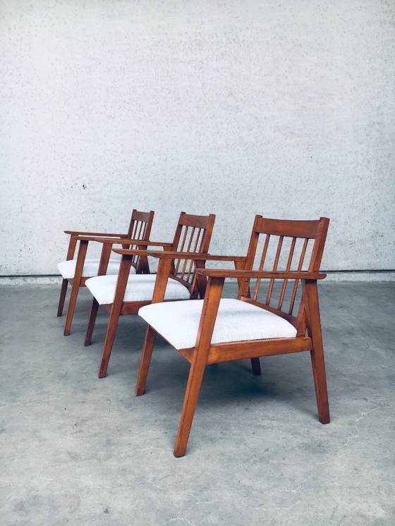 Image 1 of Ensemble de fauteuils de style hollandais moderne du milieu du siècle, Pays-Bas, années 1950