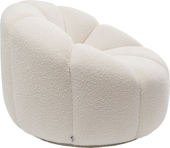 Image 1 of Kare Design – Sillón giratorio Peppo (Blanco Bouclé) – en perfecto estado