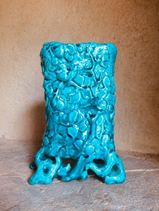 Vintage, Art Nouveau Vase by Lachenal with Floral Detail 