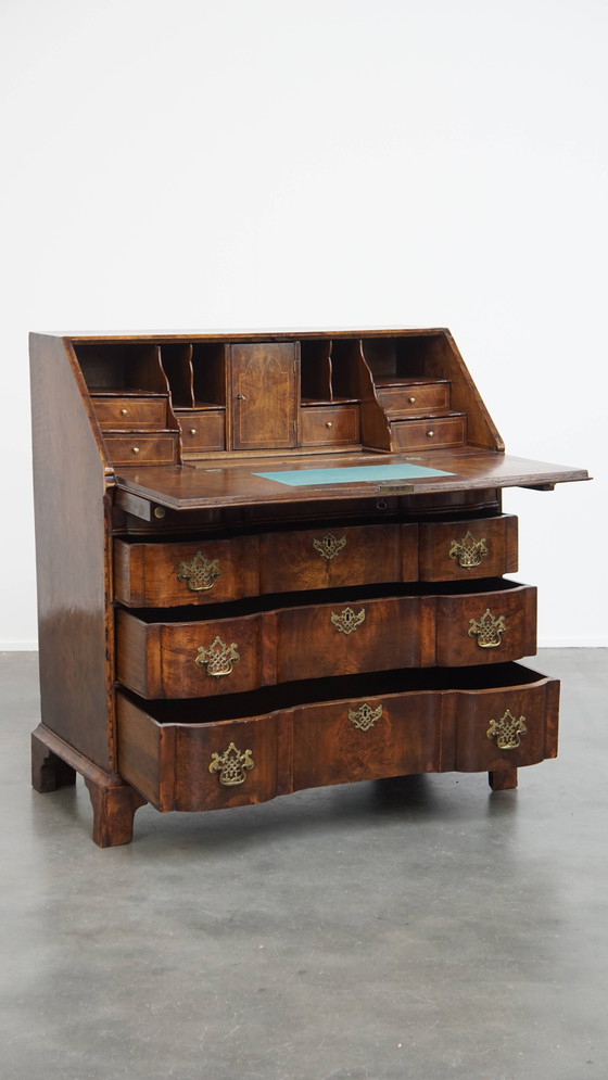Image 1 of Secrétaire/meuble à tiroirs ancien en chêne de la fin du XVIIIe siècle