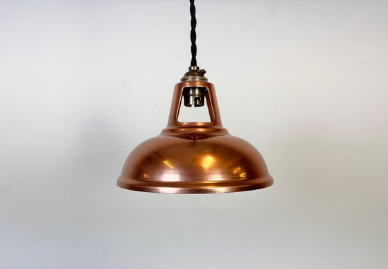 Image 1 of Lampada da soffitto vintage in rame industriale, anni 2000