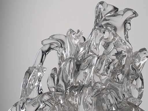 Sculpture en cristal et corail, René Roubicek, République tchèque, années 1960